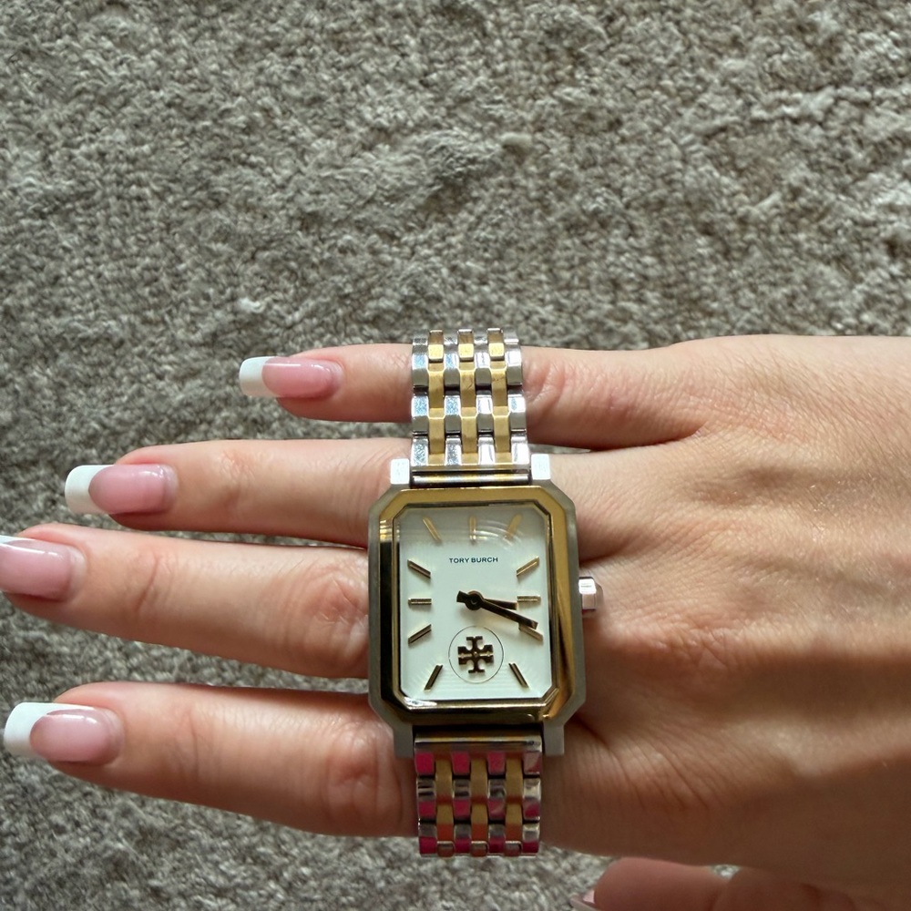 Tory Burch Robinson Two-Tone Rectangular Watch - image 3